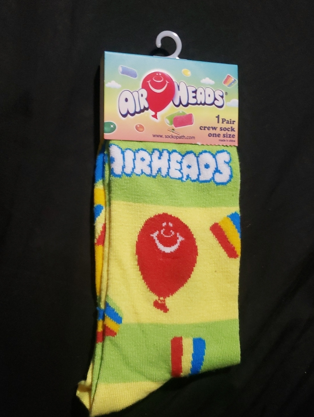 🤯3/$12 Airheads Candy Yellow & Green Socks New Unisex